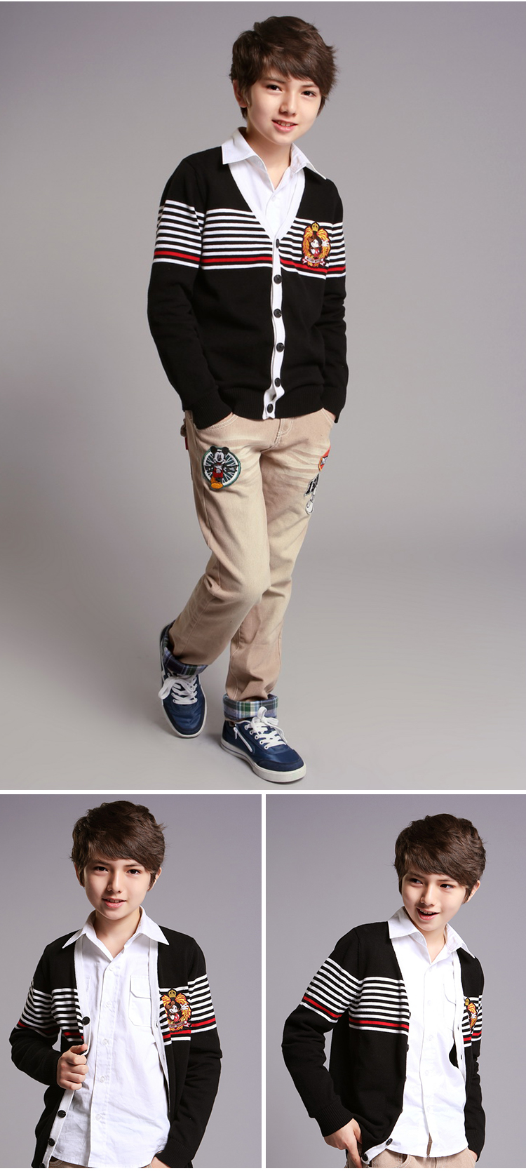 绿盒子GREENBOX迪士尼系列<em>男童黑色</em>长袖开