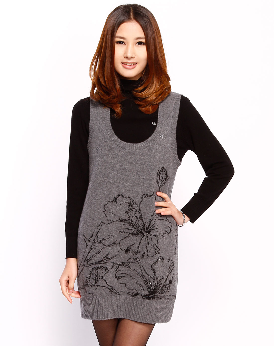 毛衣背心_金利来男式纯<em>羊毛</em>v领<em>开衫</em>背心花米绿