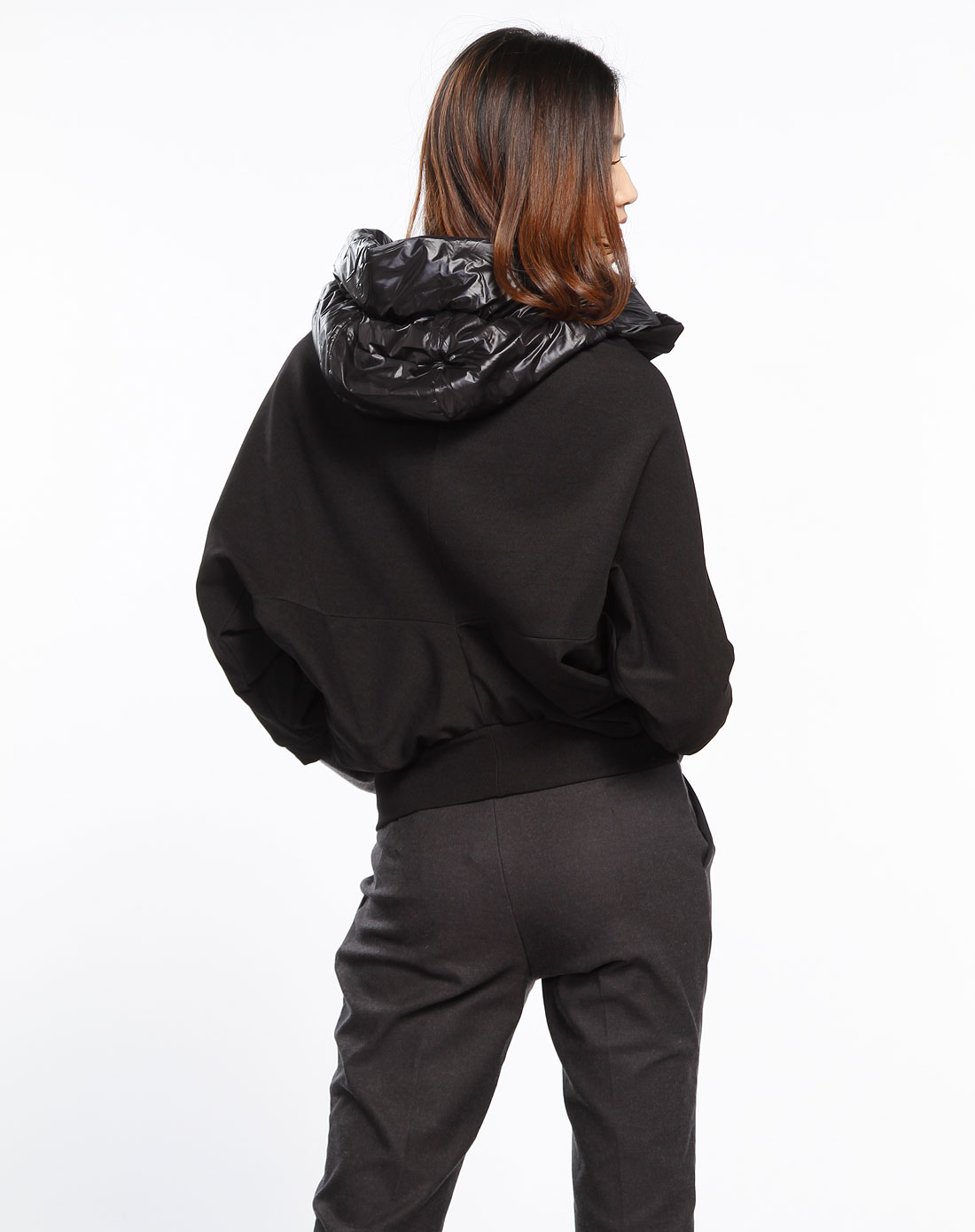 黑色连帽蝙蝠袖外套_菲勋菲斯fashion