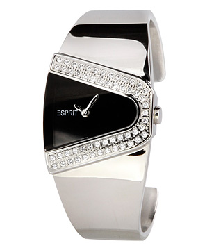 esprit<em>女款</em>银/黑色<em>手表</em>05
