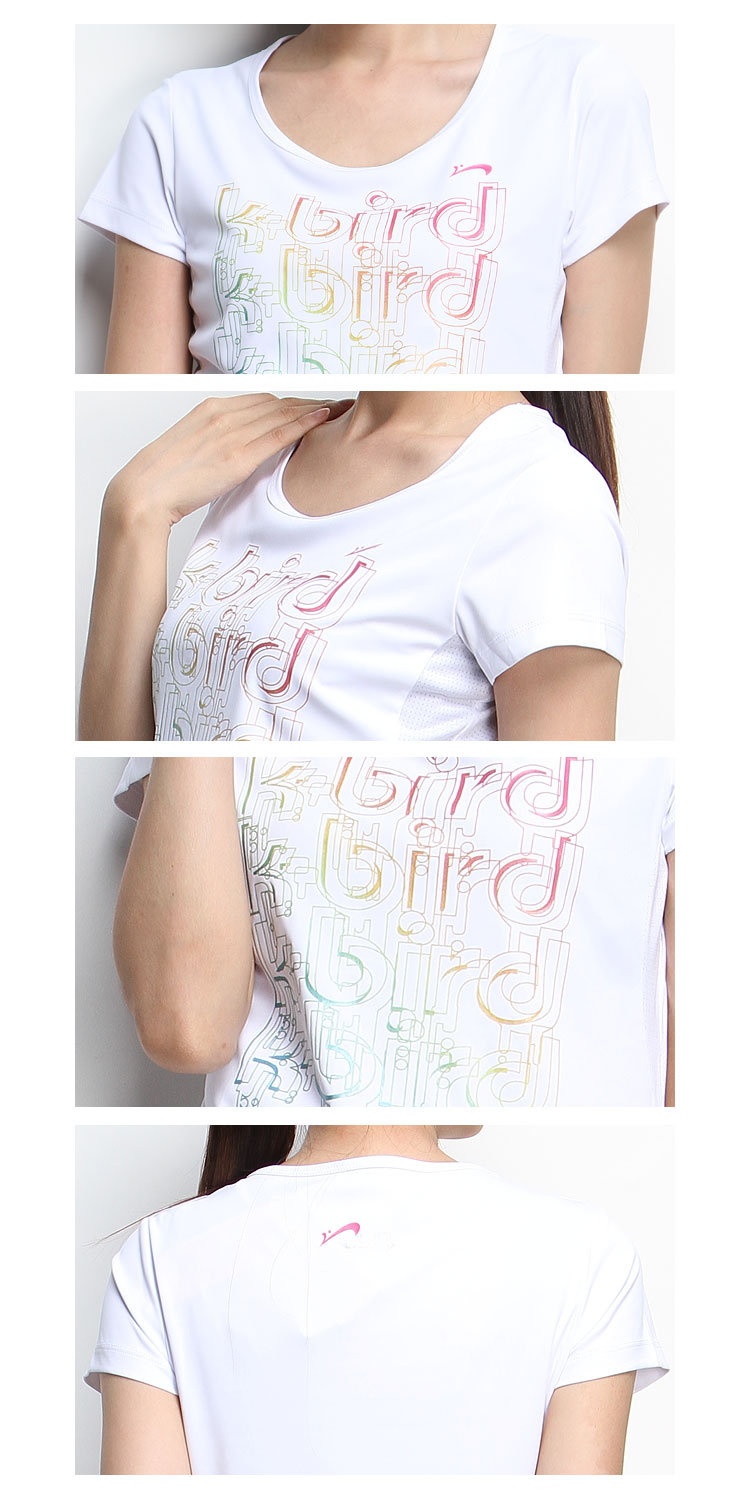 <em>贵人鸟女士</em>专场白色圆领印字休闲短袖T恤 价格