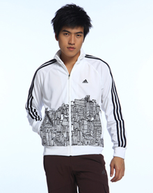 男款白色Bnce T-top训练系列休闲外套E16530