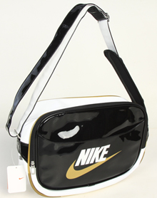 耐克NIKE中性黑色PU小肩背包BA2382-017