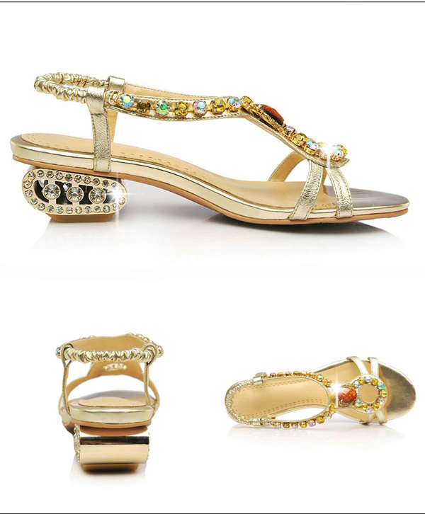 瑞.思皮尔<em>Rspier</em>粗跟羊皮女凉鞋<em>女鞋</em>中跟罗马