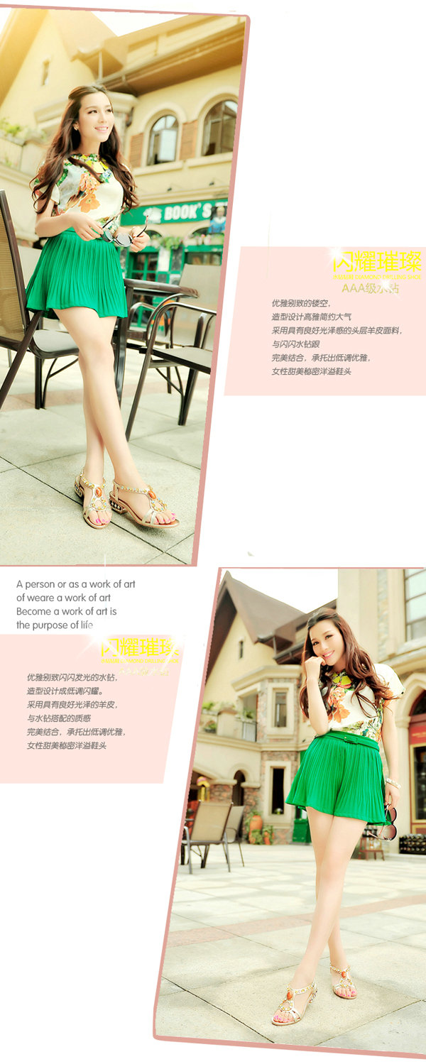 瑞.思皮尔<em>Rspier</em>粗跟羊皮女凉鞋<em>女鞋</em>中跟罗马