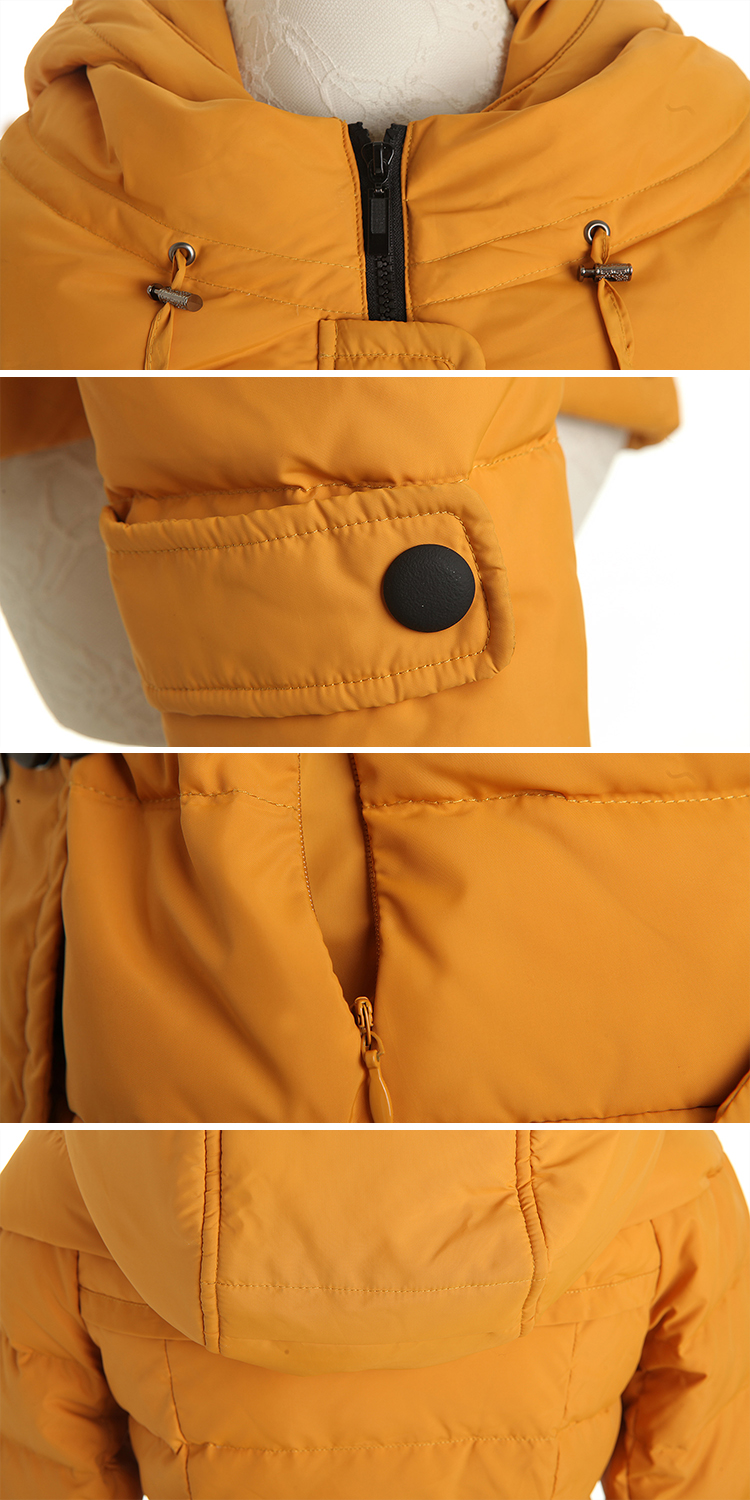 红袖hopeshow连帽修腰休闲金桂黄色长袖羽绒服h5362524金桂黄色_唯品