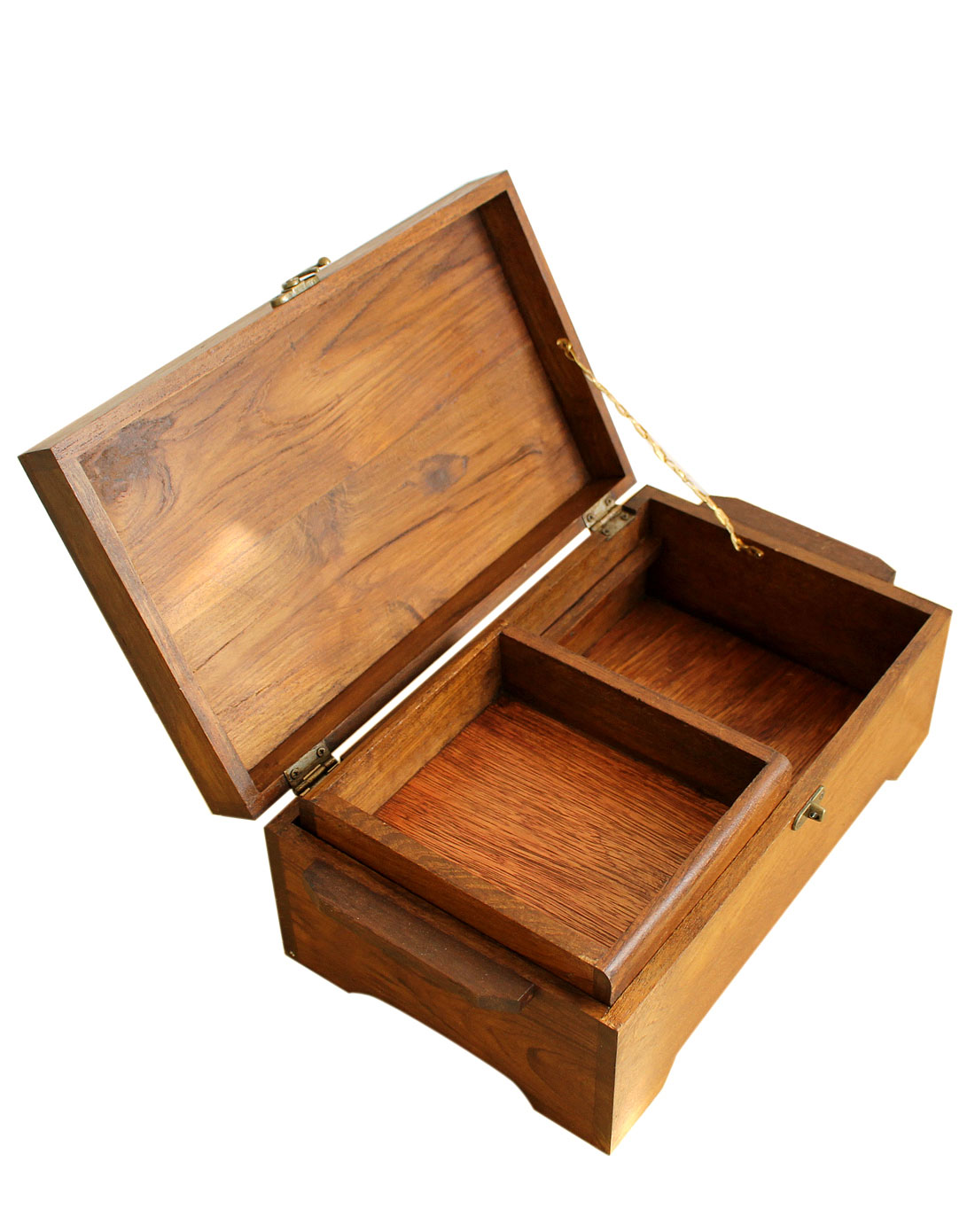 悦木之源泰国天然芒果木佛面收纳盒绿色佛手捧太阳(超大)