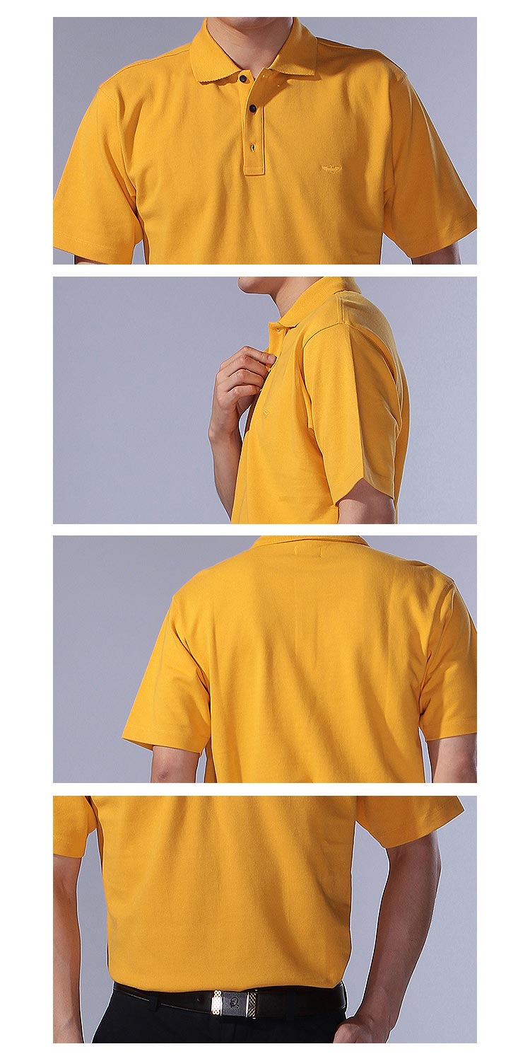 应大yingdak男装专场 > 橙黄色翻领简约短袖t恤  商品详情detail 品牌