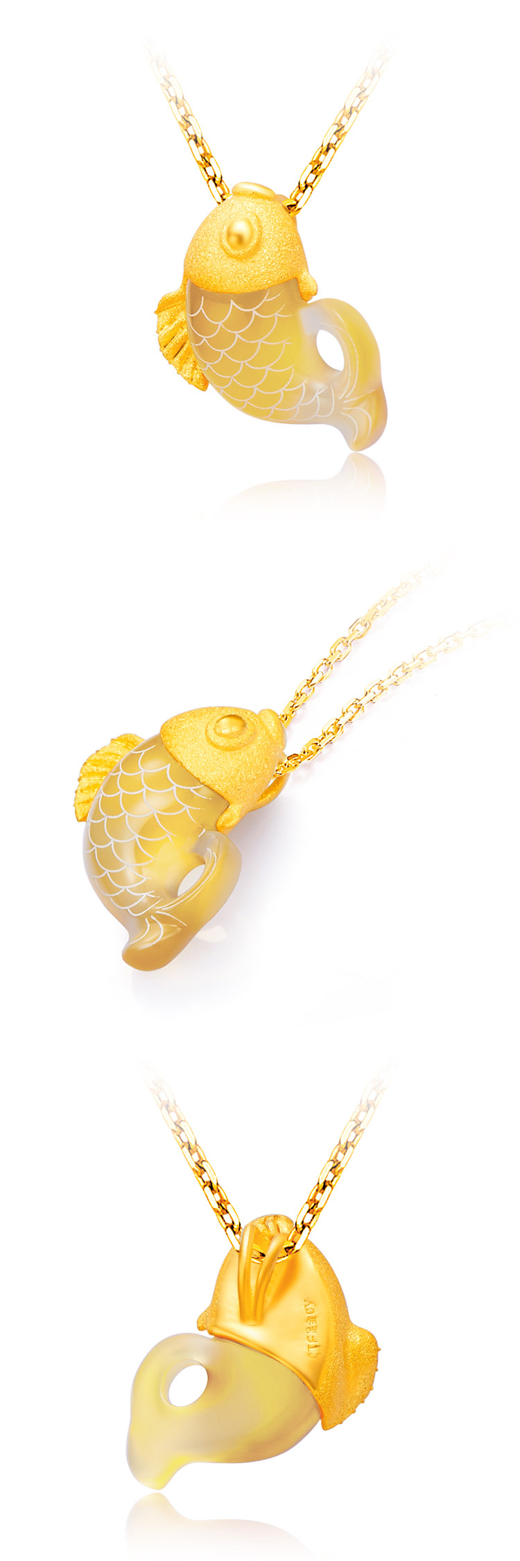 年年有鱼黄金吊坠-详情